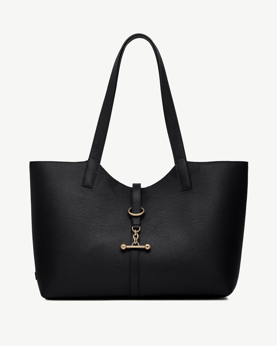 Strathberry Kite Tote Grained Calf Leather Bag - Black