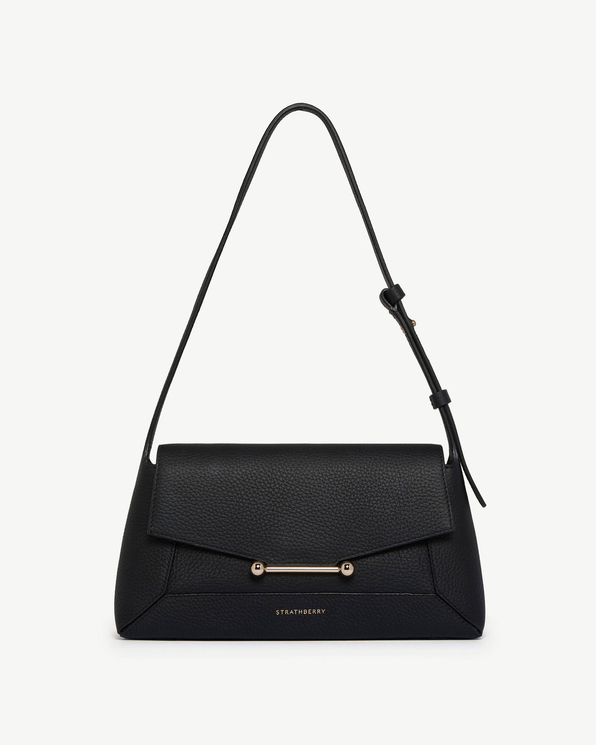 Strathberry Mosaic Shoulder Grained Calf Leather Bag - Black