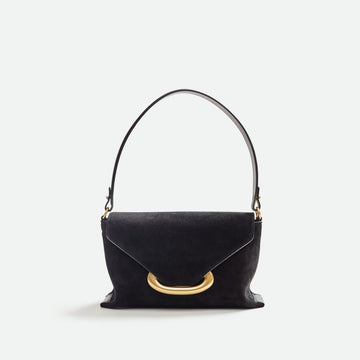 Wandler Veneto Shoulder Bag Small in calf leather - Black Suede