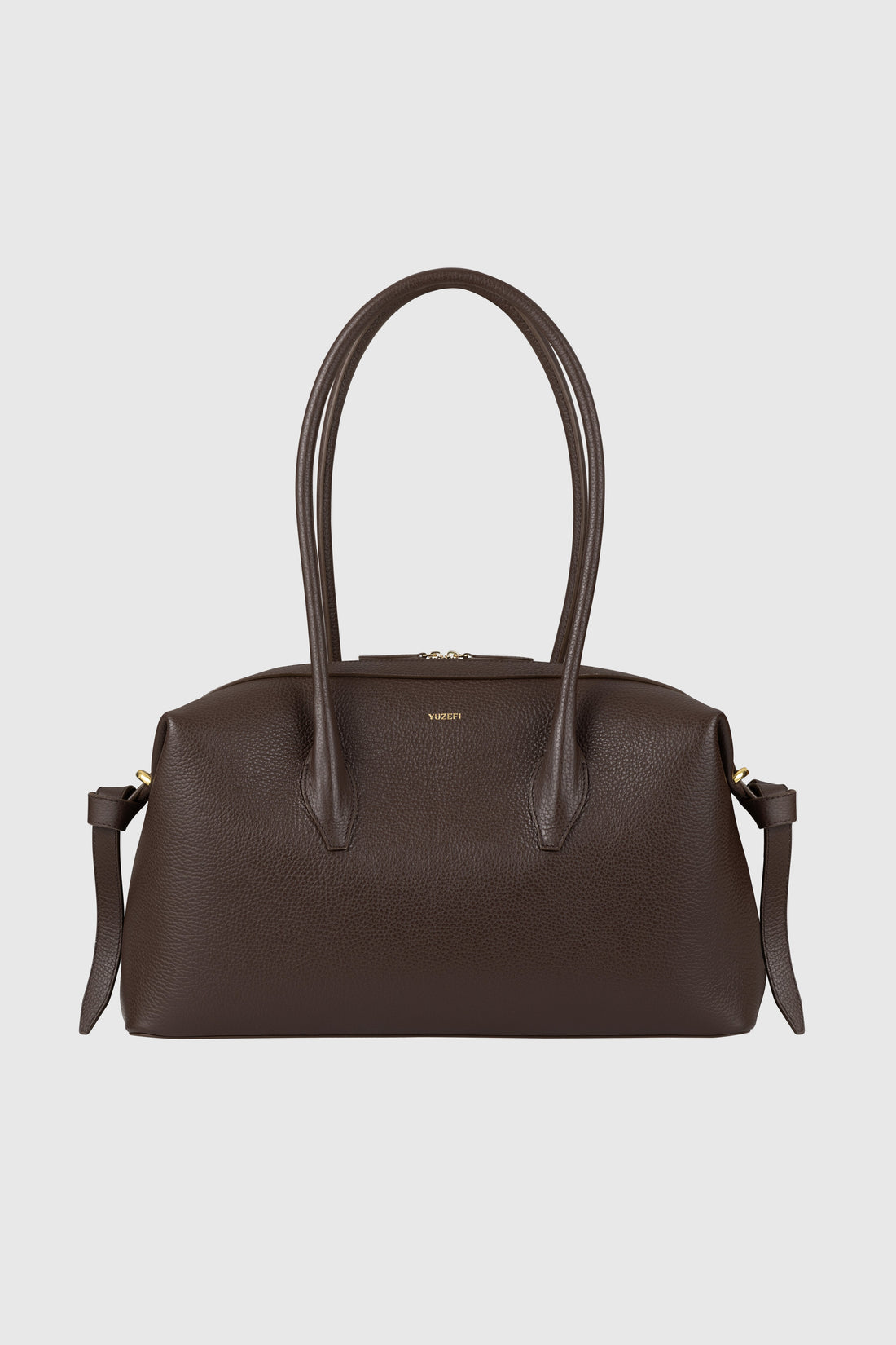 Yuzefi Brioche Duffle in pebble-grained bovine leather - Espresso