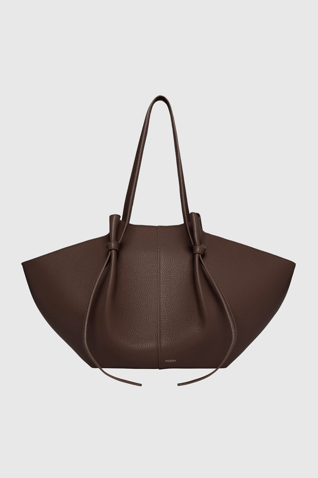 Yuzefi Large Mochi Tote in pebble-grained bovine leather - Espresso