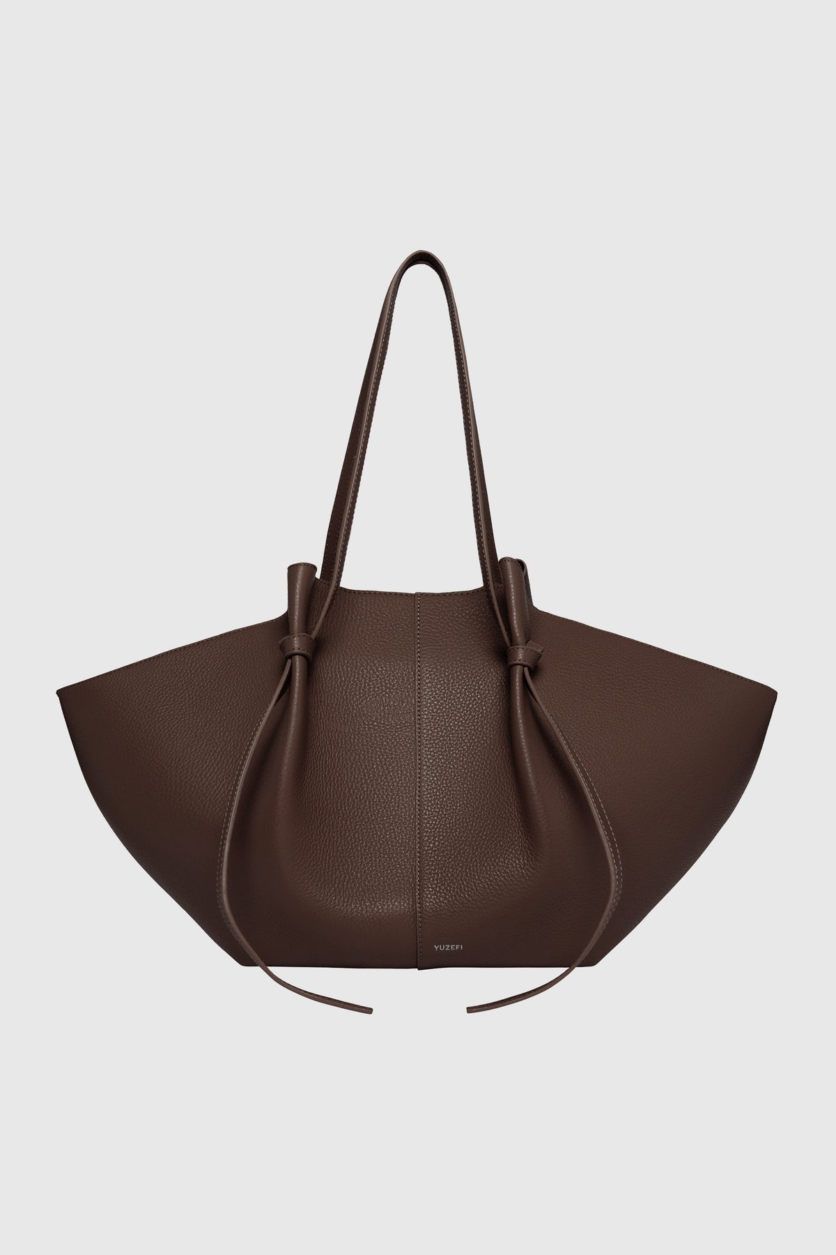 Yuzefi Large Mochi Tote in pebble-grained bovine leather - Espresso