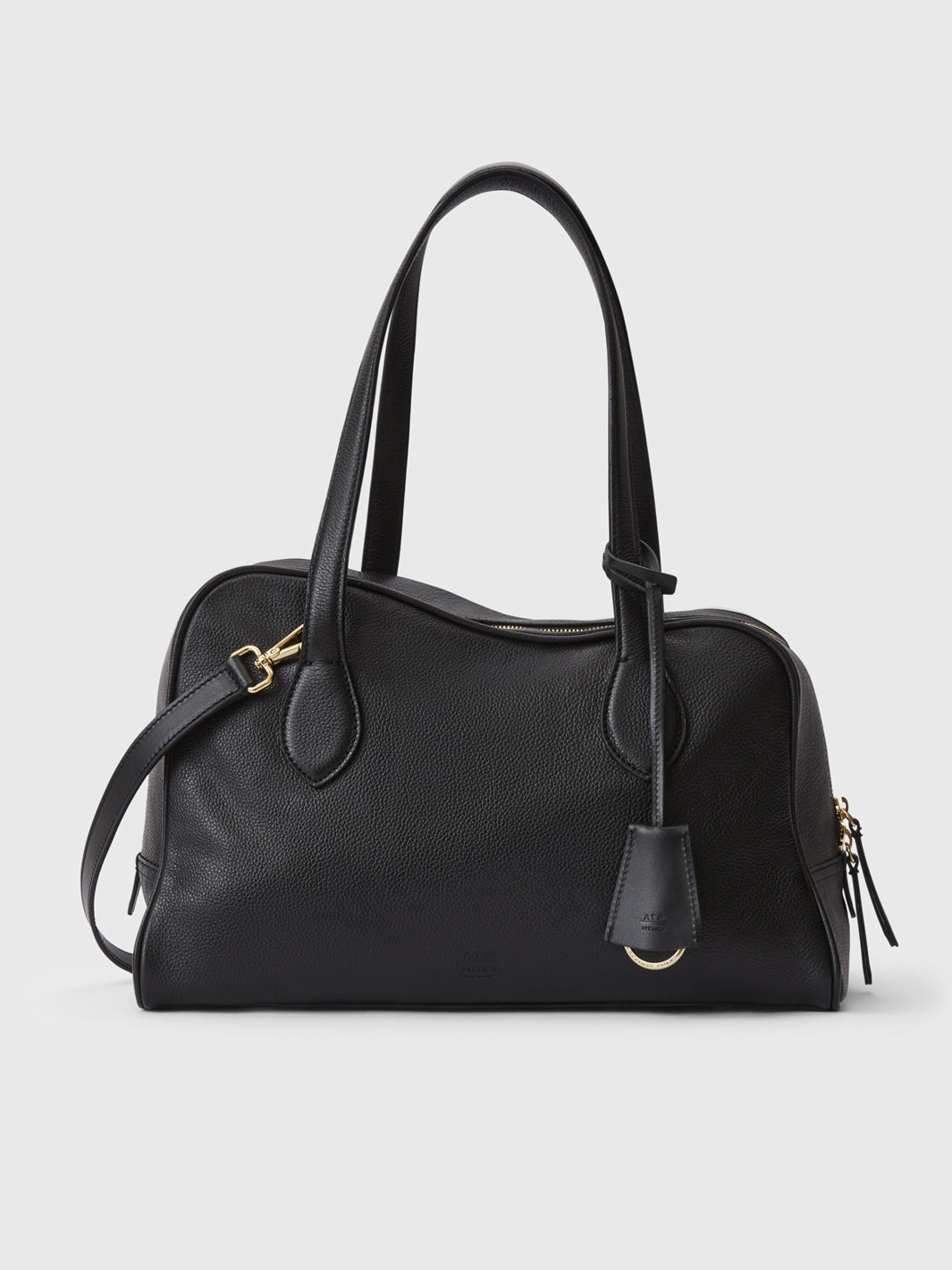 ATP Atelier Noale Grained Leather Top-Handle Bag - Black
