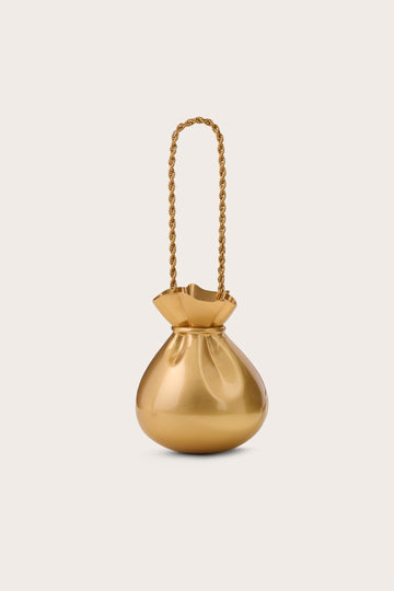 Cult Gaia Palloncino Wristlet in plated metal - Antique Brass