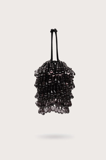 Cult Gaia Zia Wristlet in polyester satin - Black