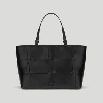 DeMellier The Florence Woven Leather Tote Bag - Black