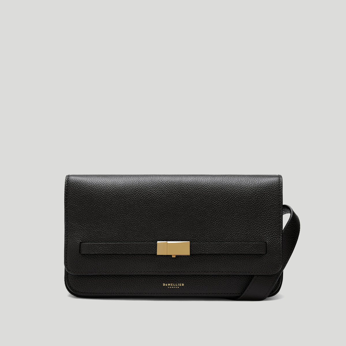 DeMellier The New York Crossbody Small-Grain Leather Bag - Black