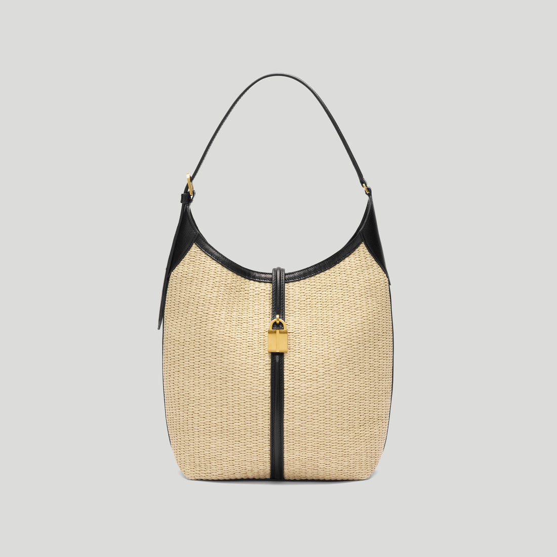 DeMellier The Siena Bucket Raffia And Leather Bag - Natural and Black