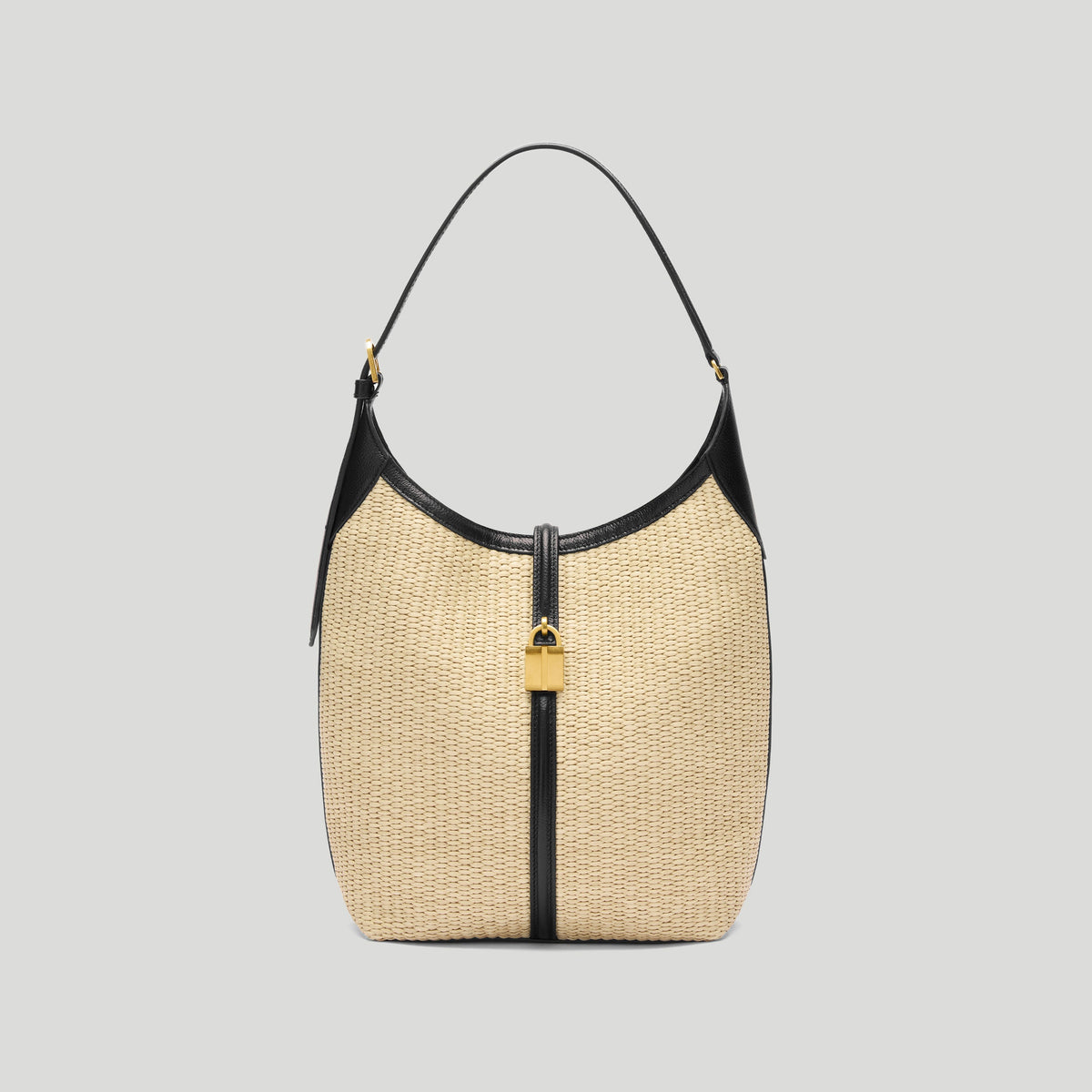 DeMellier The Siena Bucket Raffia And Leather Bag - Natural and Black