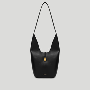DeMellier The Siena Crossbody Small-Grain Leather Bag - Black