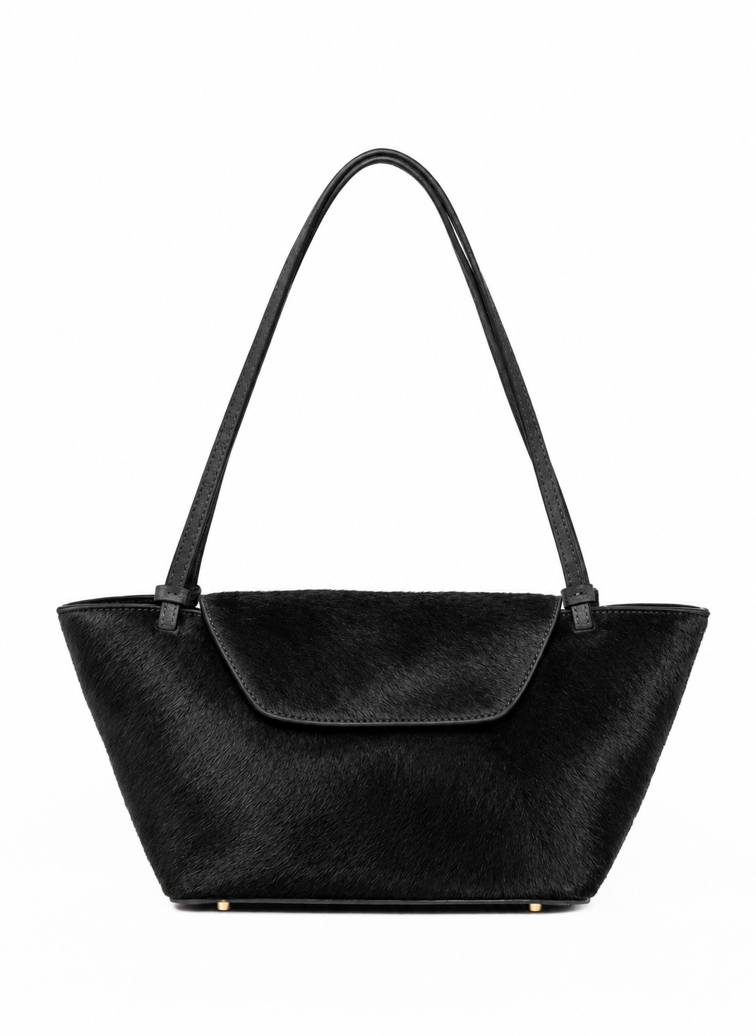 Elleme Courrier Tote Calf Leather Shoulder Bag - Black