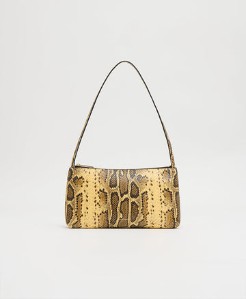 Mansur Gavriel Gaia Shoulder Bag in printed Italian goat leather - Golden Roccia