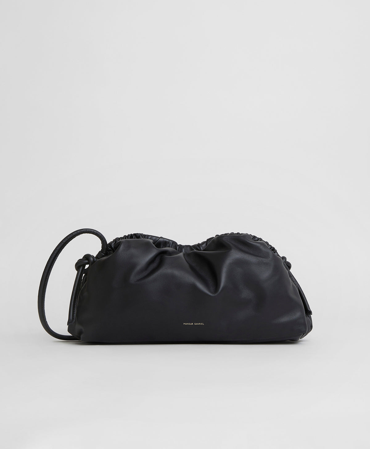 Mansur Gavriel Oversized Cloud Clutch in Italian lambskin leather - Black/Flamma