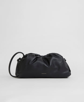 Mansur Gavriel Oversized Cloud Clutch in Italian lambskin leather - Black/Flamma