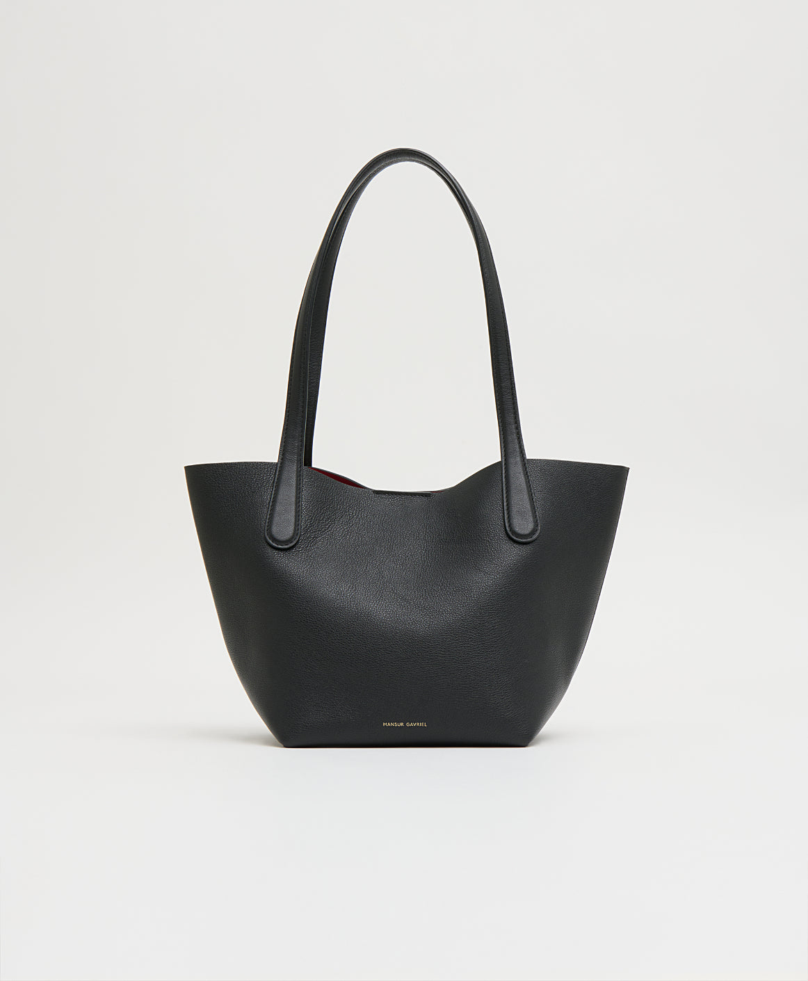 Mansur Gavriel Small Everyday Soft Tote in calf leather - Black/Flamma