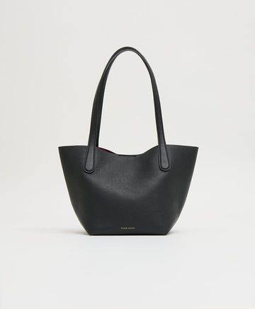Mansur Gavriel Small Everyday Soft Tote in calf leather - Black/Flamma