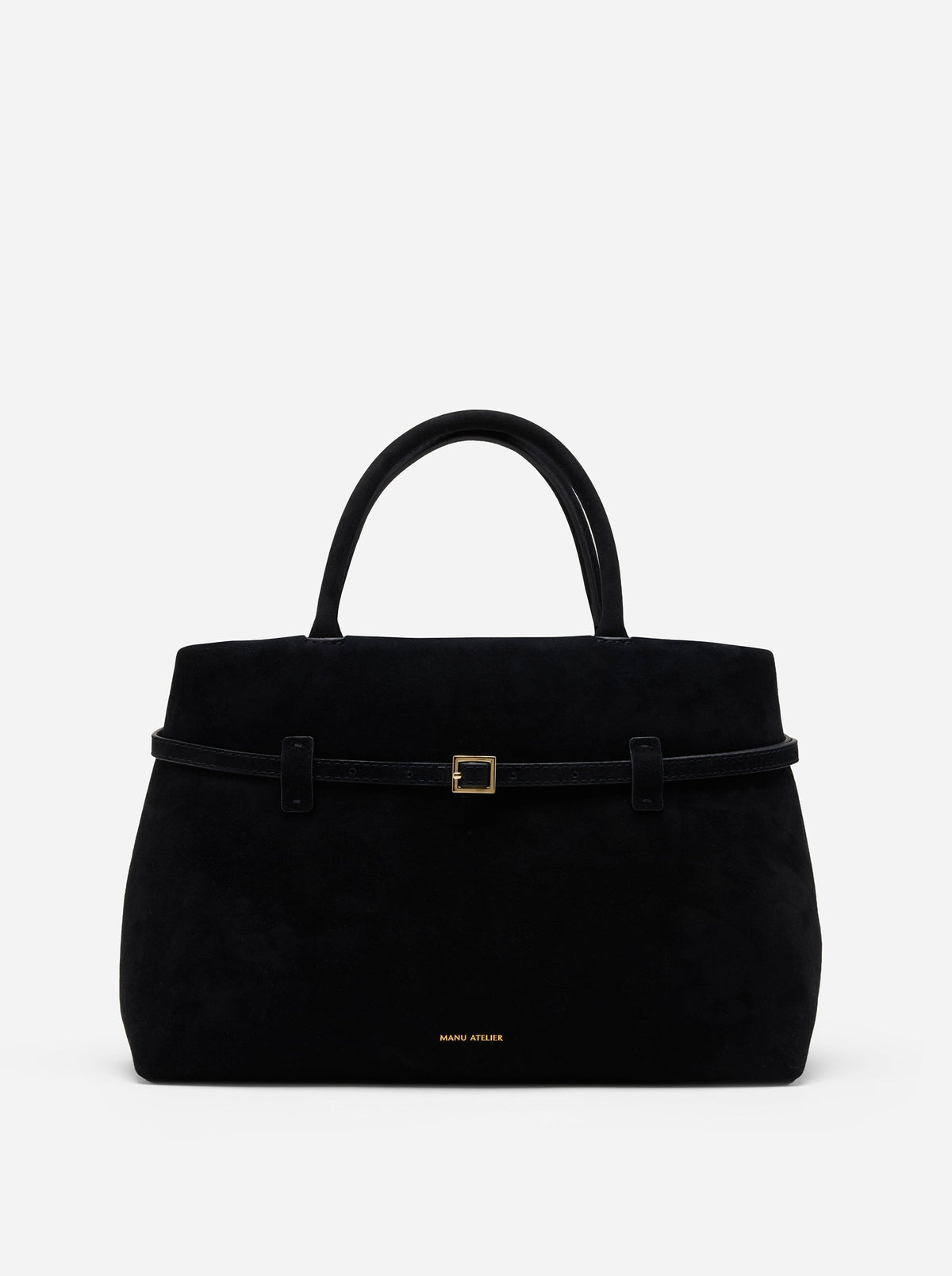 MANU Atelier Le Cambon 35 Suede Tote Bag - Black