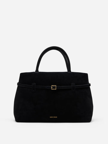 MANU Atelier Le Cambon 35 Suede Tote Bag - Black