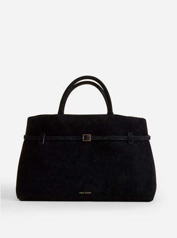 MANU Atelier Le Cambon 40 Suede Tote Bag - Black