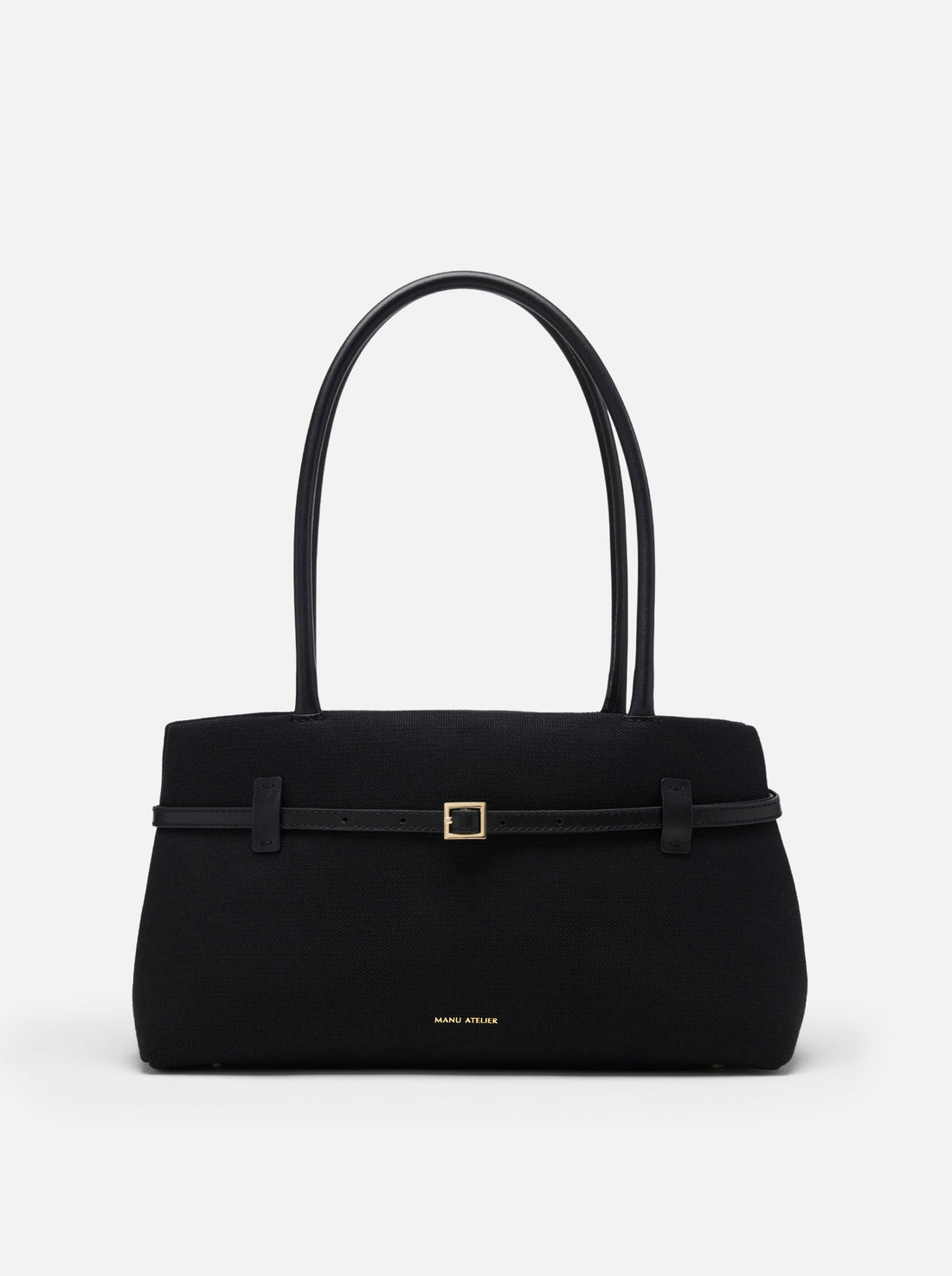 MANU Atelier Le Cambon East West Canvas Shoulder Bag - Black