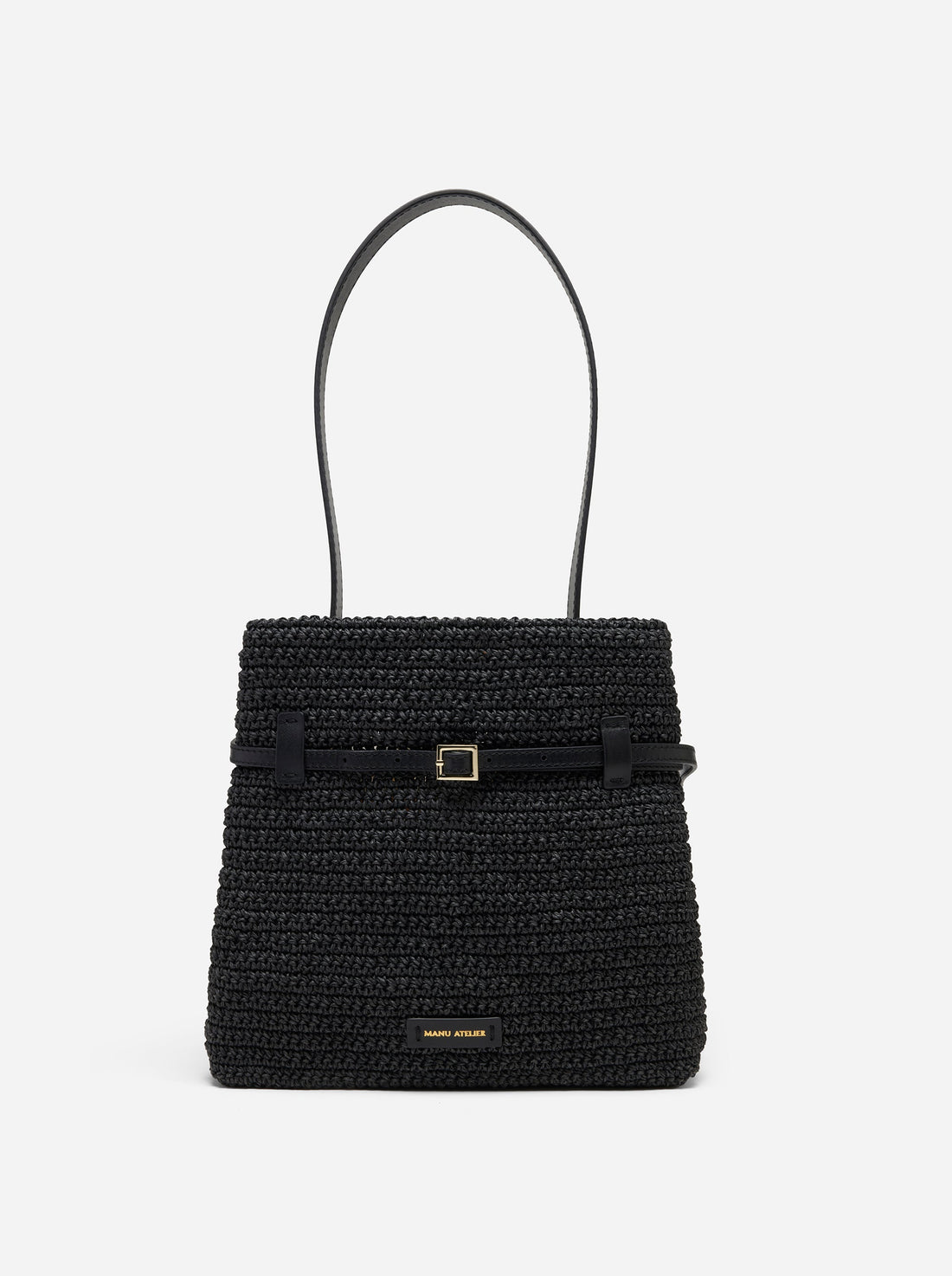 MANU Atelier Mini Tote du Jour Crochet Bag - Black