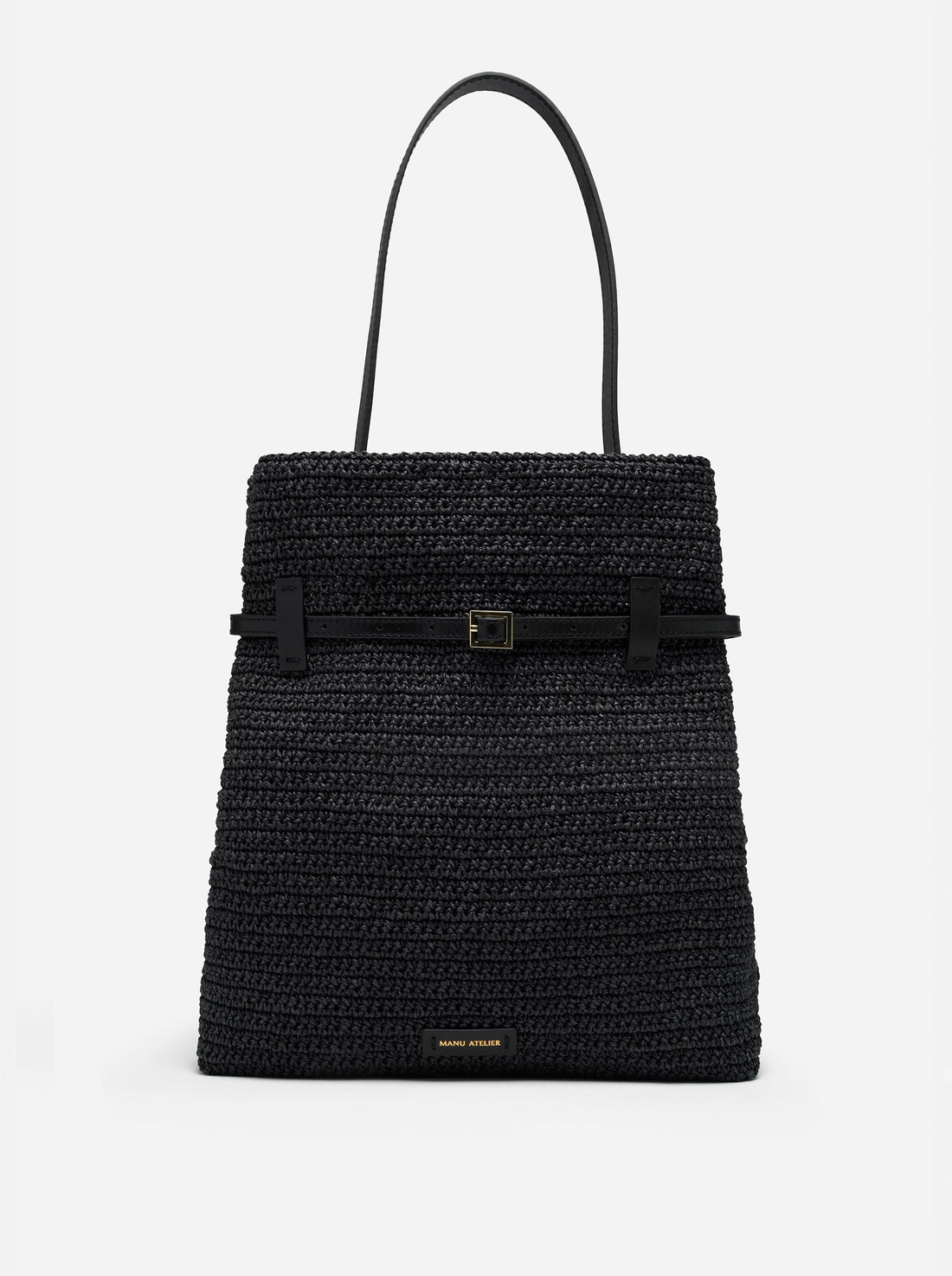 MANU Atelier Tote du Jour Crochet Tote Bag - Black