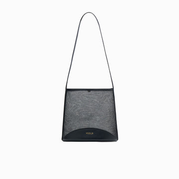 NEOUS Pardalis 2.0 Mesh and Leather Bucket Bag - Black