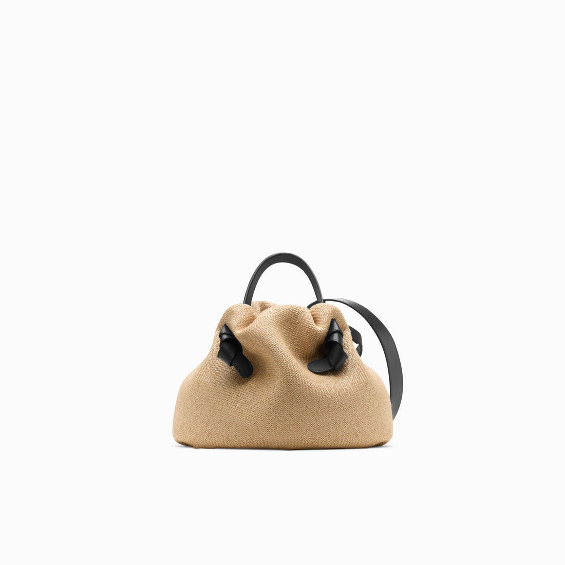 NEOUS Taurus 2.0 Raffia and Leather Bag - Natural and Black