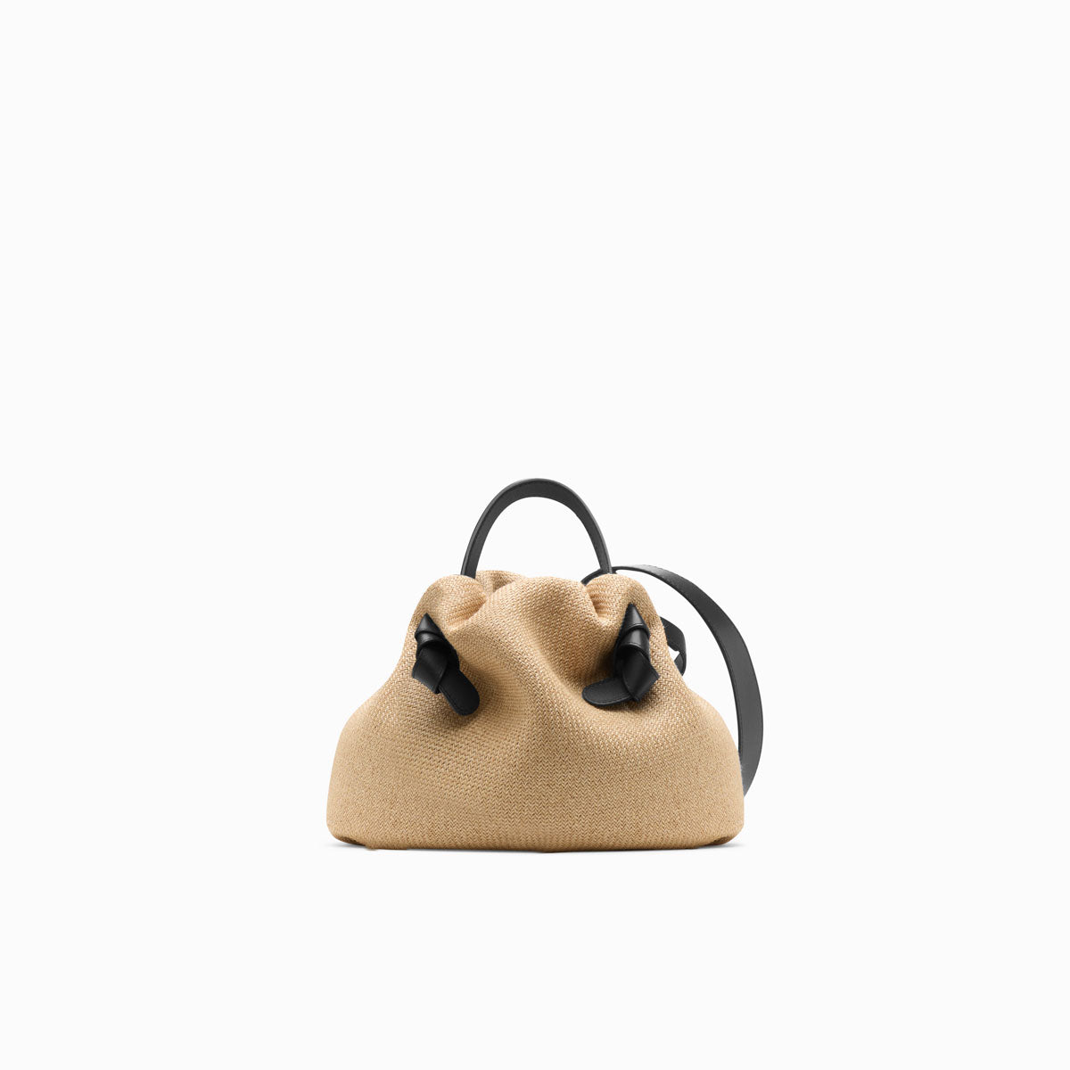 NEOUS Taurus 2.0 Raffia and Leather Bag - Natural and Black