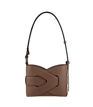 Polène Nodde Smooth Calf Leather Crossbody Bag - Root