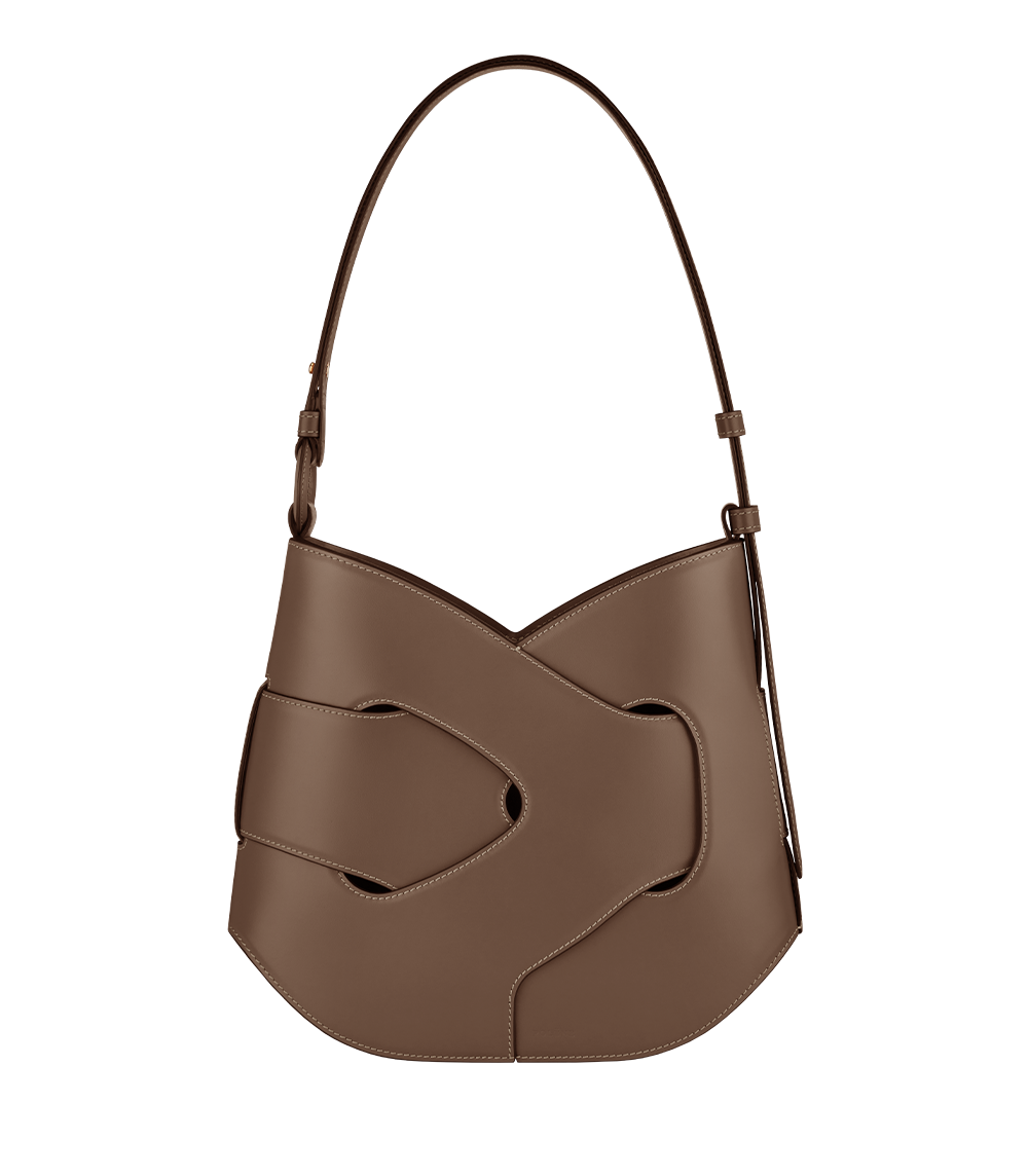 Polène Nodde Hobo Smooth Calf Leather Bag - Root