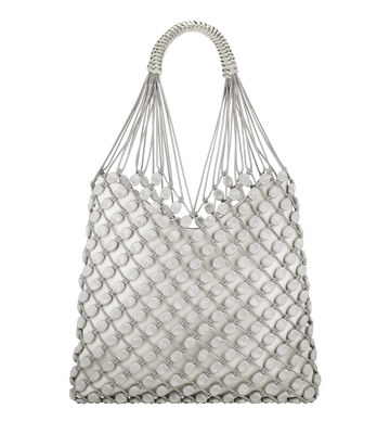 Polène Nomad Solé Leather-Pearl Shoulder Bag - Porcelain