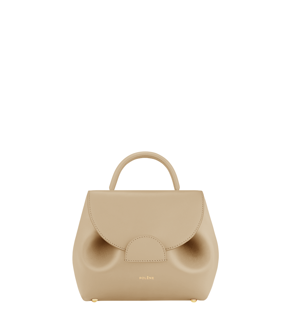 Polène Numéro Un Nano Smooth Calf Leather Top Handle Bag - Sand