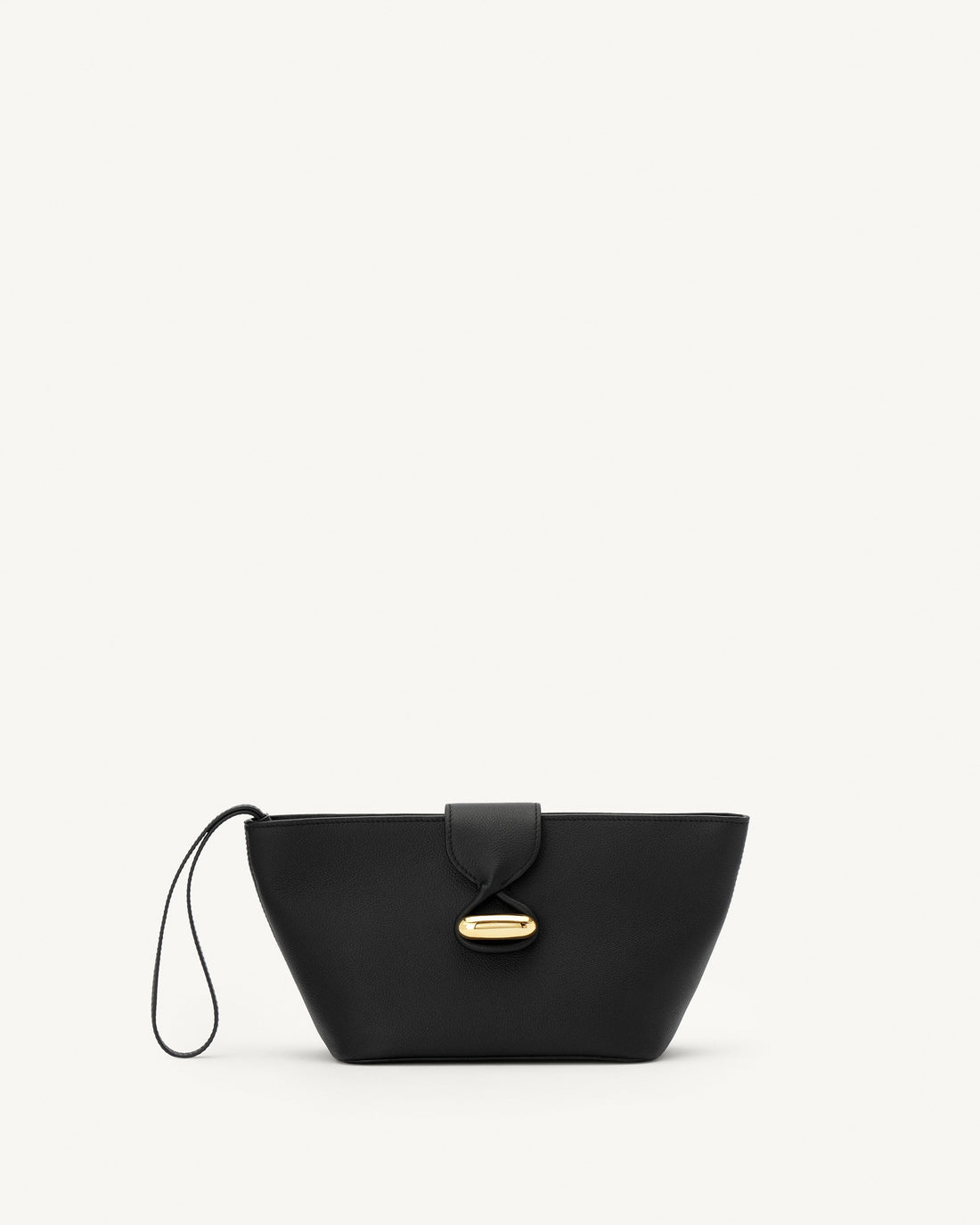 Savette Anello Milled Leather Pouch - Black