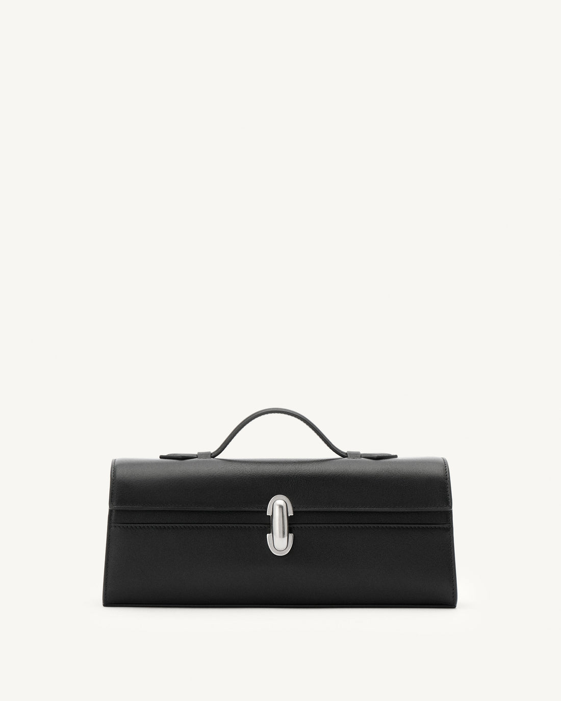 Savette Slim Symmetry Vintage Leather Pochette - Black