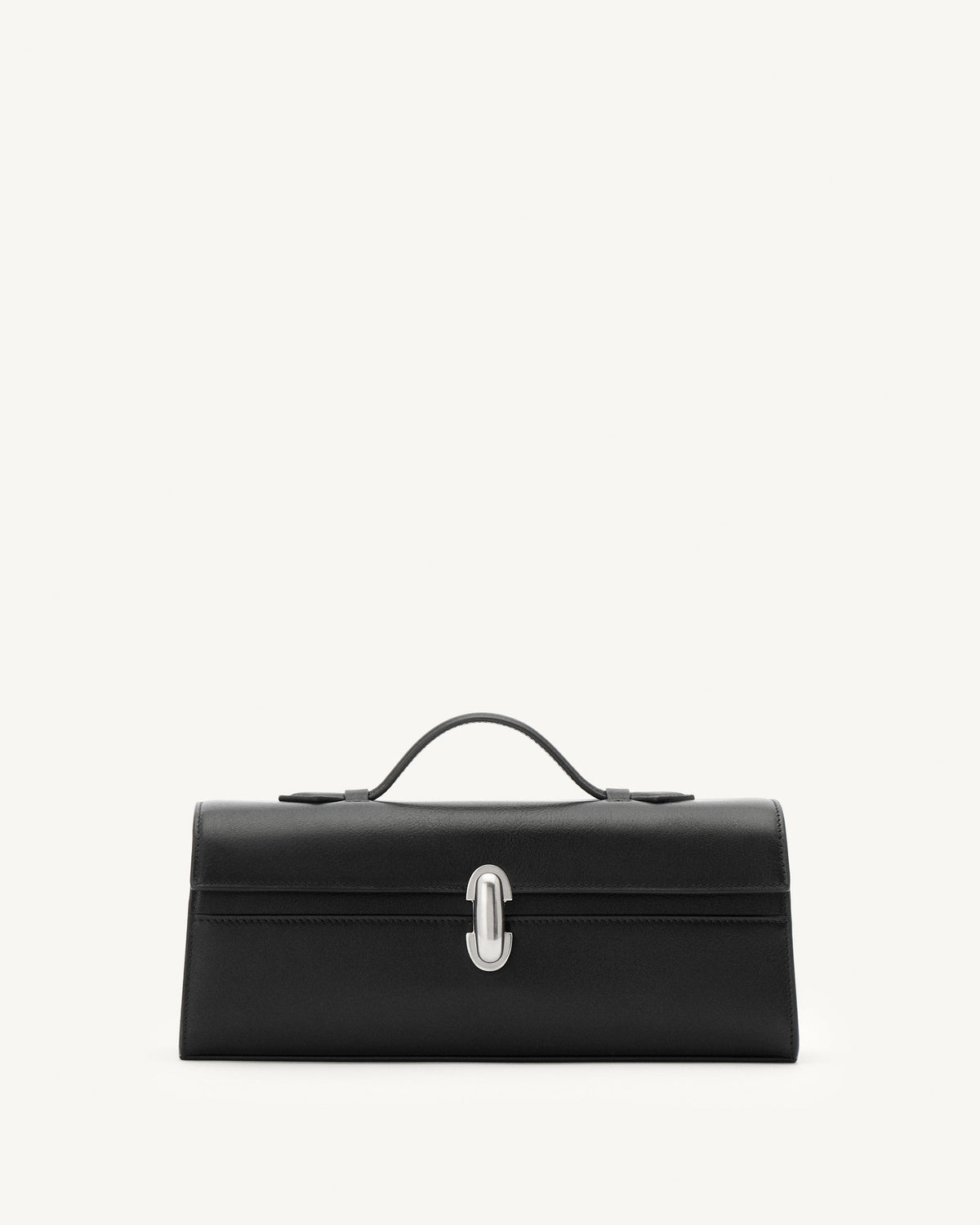 Savette Slim Symmetry Vintage Leather Pochette - Black