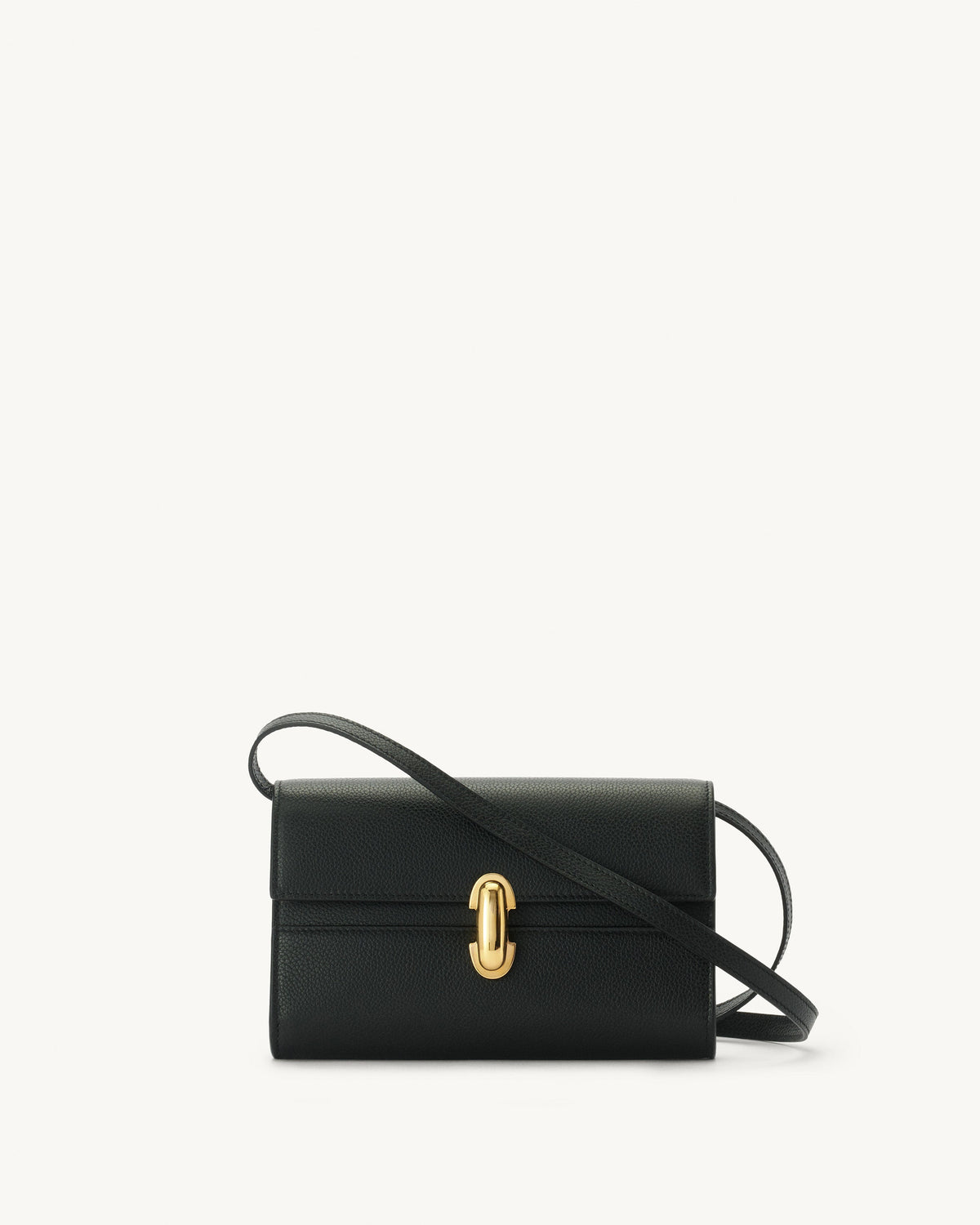 Savette Symmetry Mini Grained Leather Crossbody Bag - Black