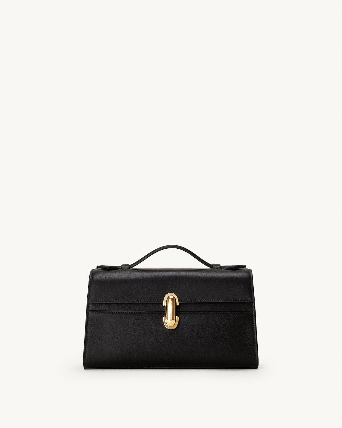 Savette Symmetry Smooth Leather Pochette - Black
