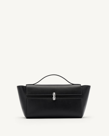 Savette Symmetry Trapeze Leather Pochette - Black