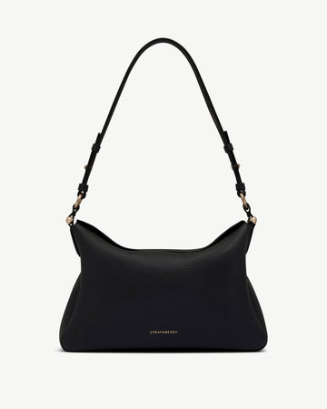 Strathberry Sway Maxi Grained Calf Leather Shoulder Bag - Black