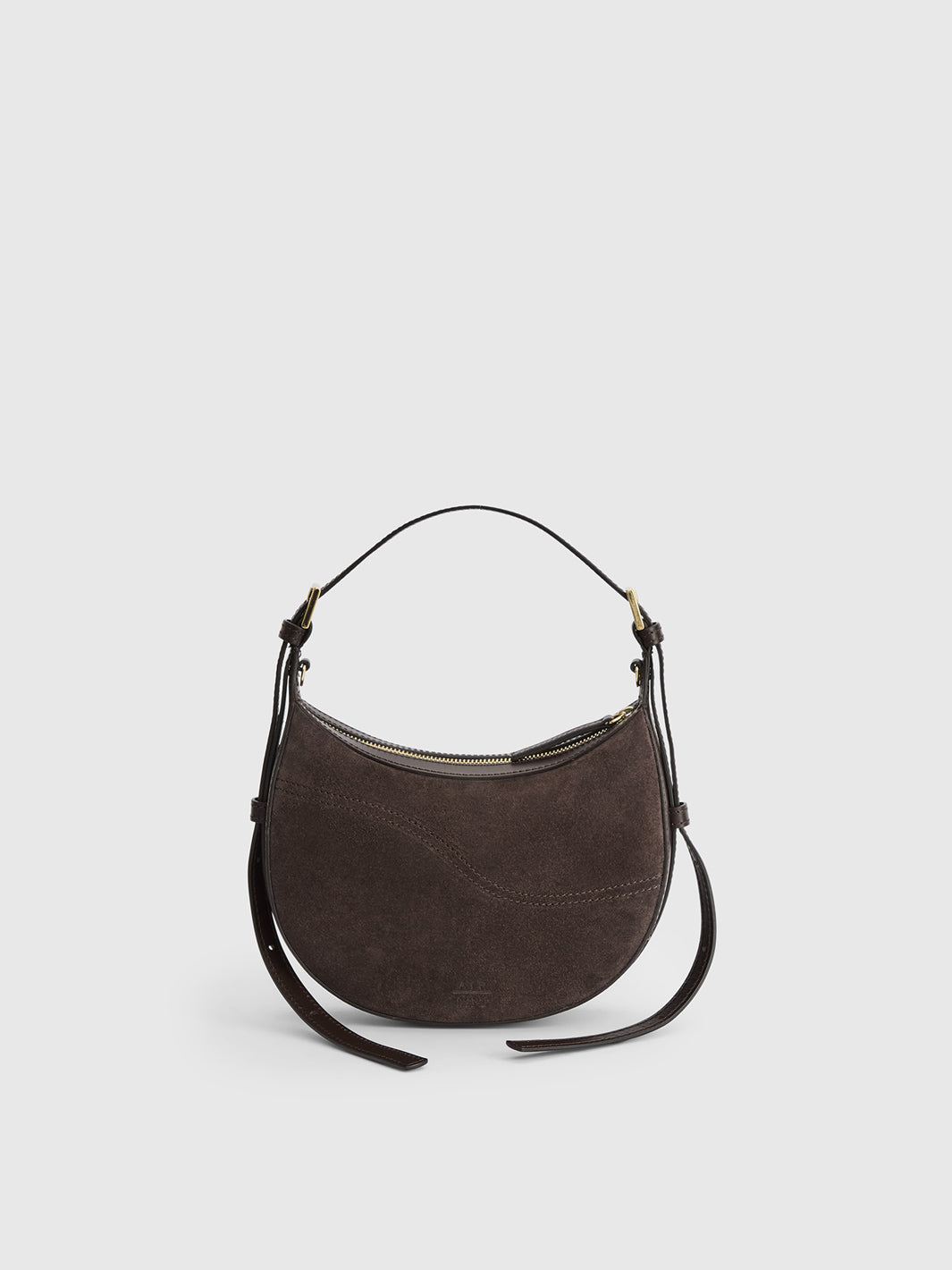 ATP Atelier Silea Mini Suede & Leather Hobo Bag - Walnut