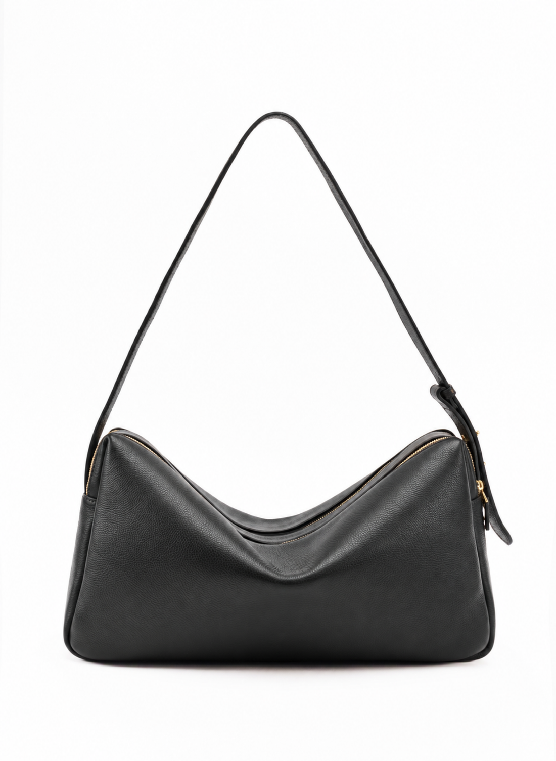 Elleme Trousse Large Pebbled Leather Shoulder Bag - Black