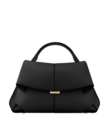 Polène Mokki Calf Leather Crossbody Bag - Black