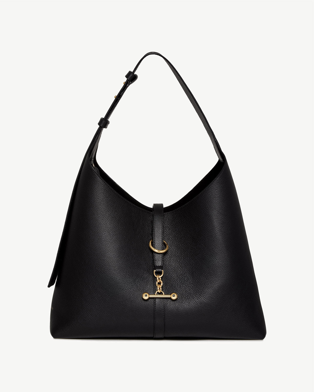 Strathberry Kite Hobo Maxi Grained Calf Leather Hobo Bag - Black