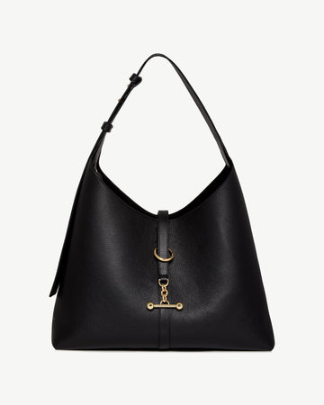 Strathberry Kite Hobo Maxi Grained Calf Leather Hobo Bag - Black