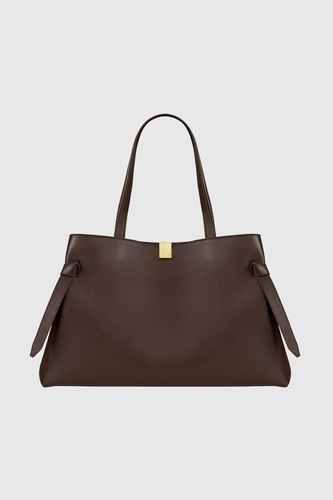 Yuzefi Gyoza Tote in pebble-grained bovine leather - Espresso