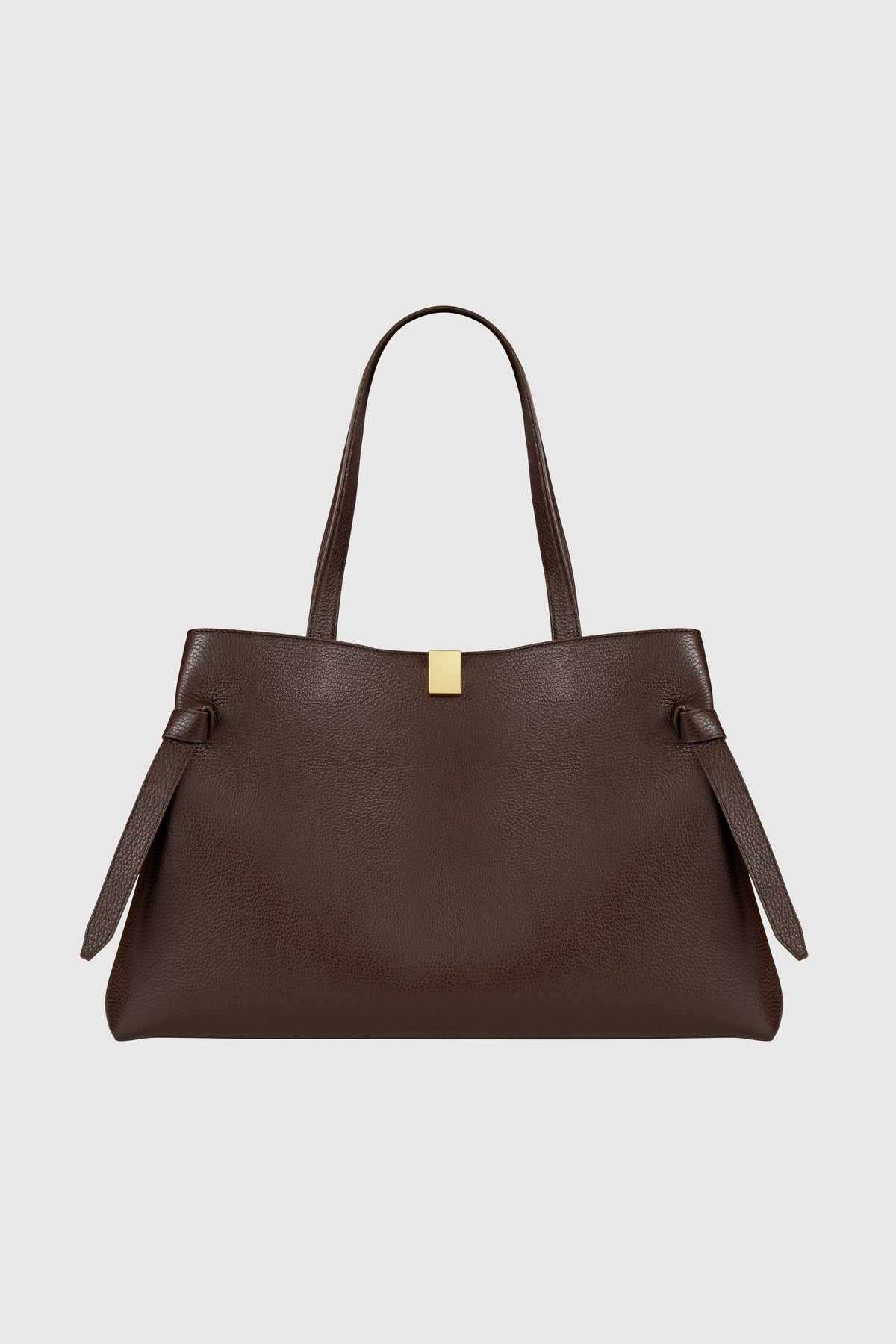 Yuzefi Gyoza Tote in pebble-grained bovine leather - Espresso