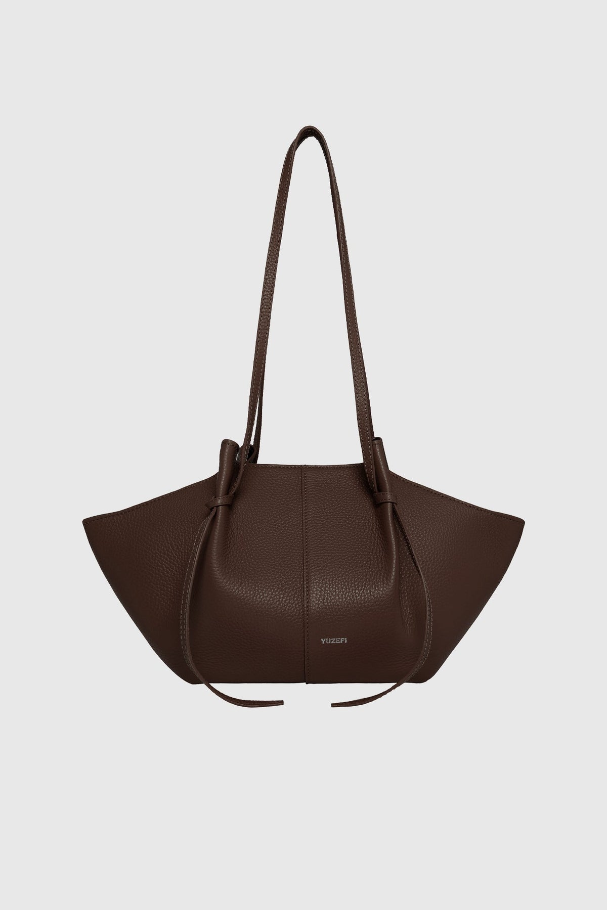 Yuzefi Mochi Tote in pebble-grained bovine leather - Espresso