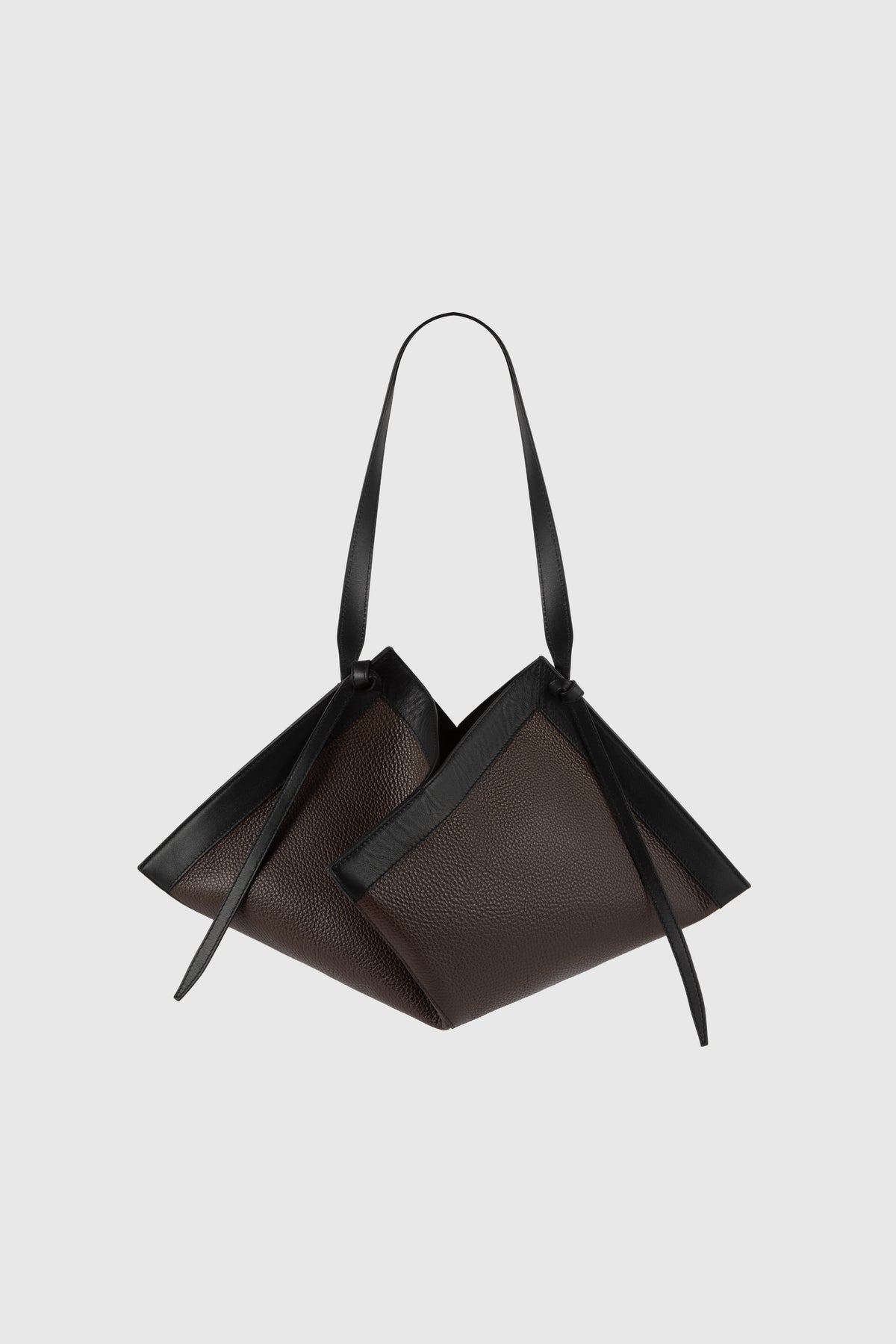 Yuzefi Wonton Tote in pebble-grained bovine leather - Espresso