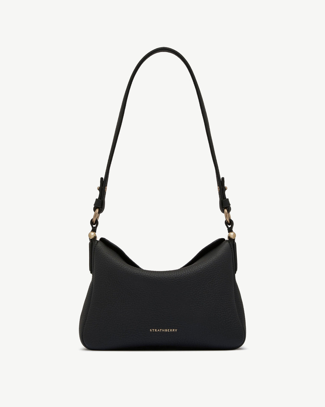 Strathberry Sway Grained Calf Leather Crossbody Bag - Black